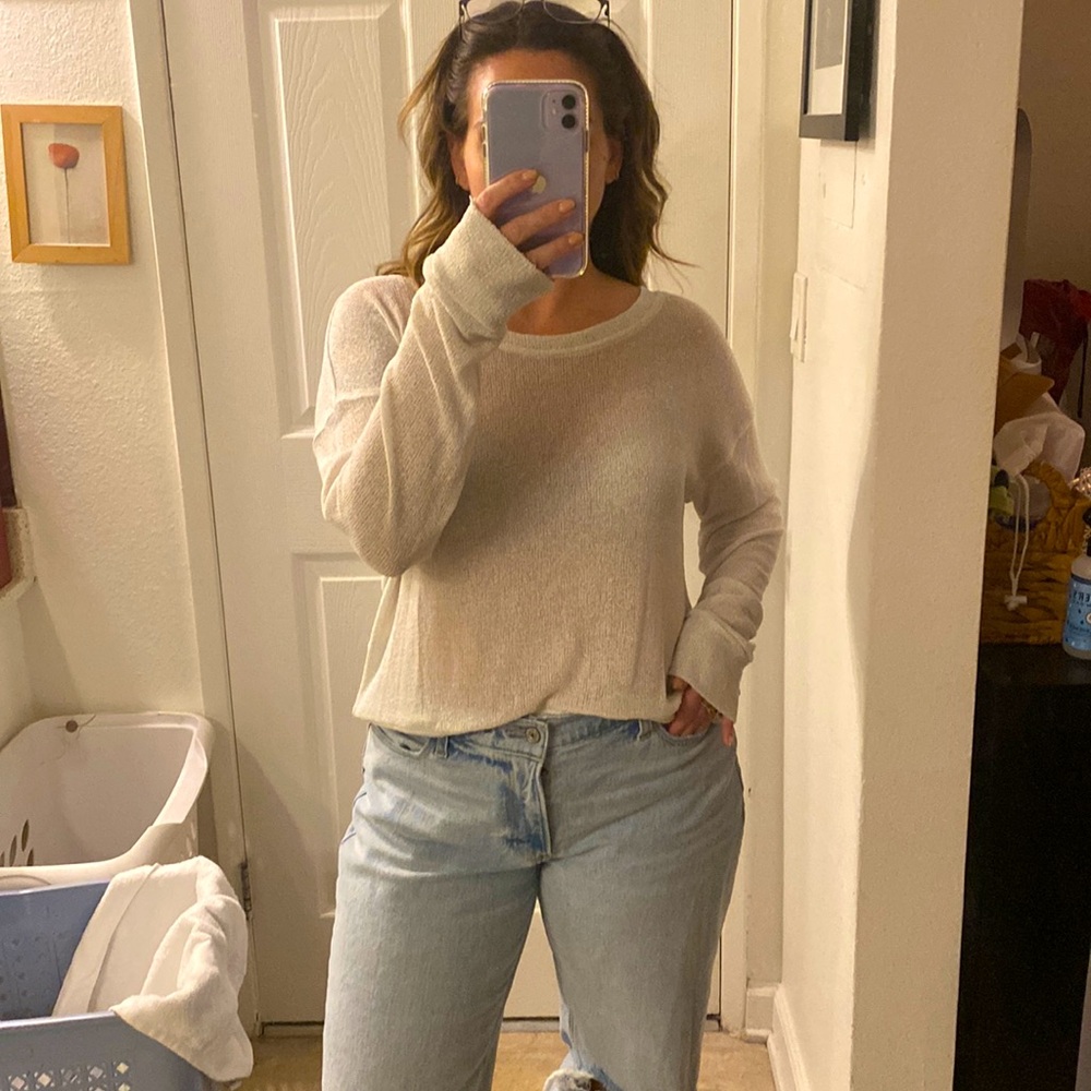 Splendid sheer long sleeve top